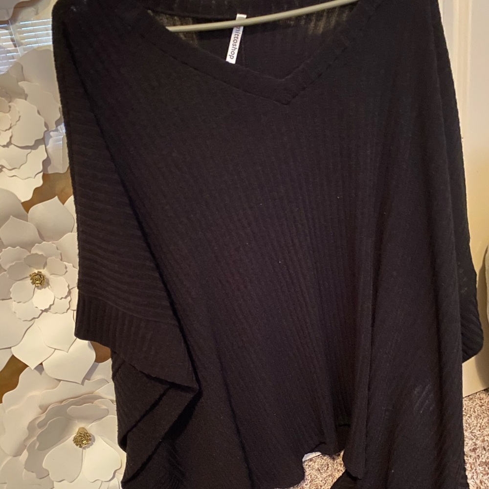 Black Poncho Shirt